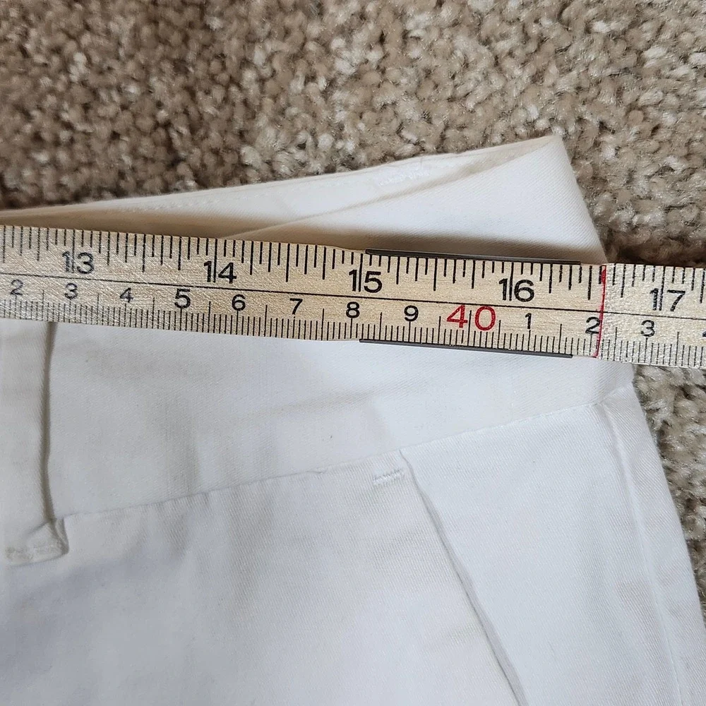 Maison Jules‎ Shorts Maddie Everyday White Cotton Blend Cuffed Casual Size 10